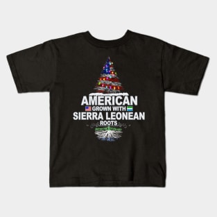 Christmas Tree  American Grown With Sierra Leonean Roots - Gift for Sierra Leonean From Sierra Leone Kids T-Shirt